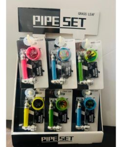 Metal Pipe with Screen & Colorful Grinder - Display of 24